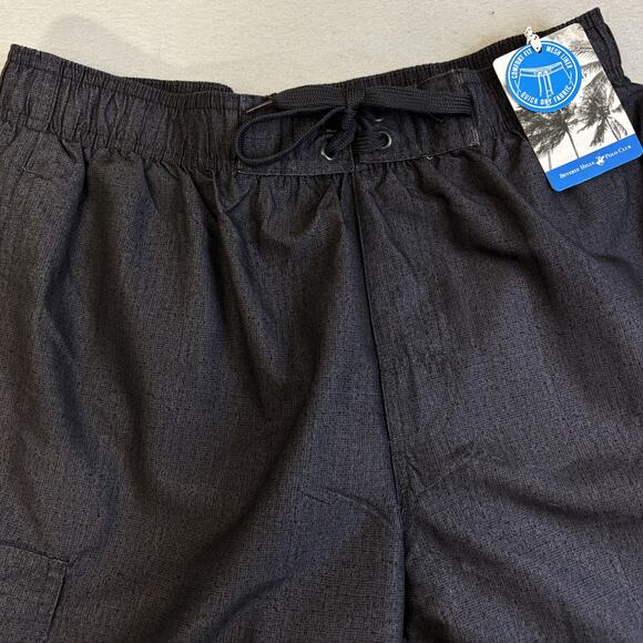 Beverly Hills Polo Club Swim Shorts Mens M Gray Hybrid Mesh Liner Trunks Suit - Picture 2 of 9